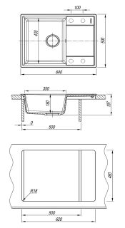 Кухонная мойка Lemark Imandra 640 9910020 бежевый